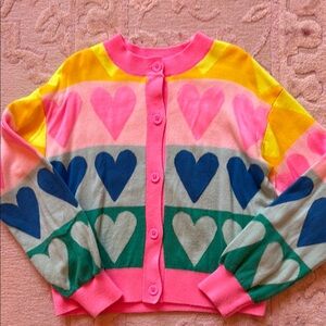 Colorful Heart Pattern Sweater